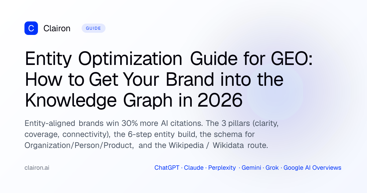 Entity Optimization Guide for GEO: How to Get Your Brand into the ...